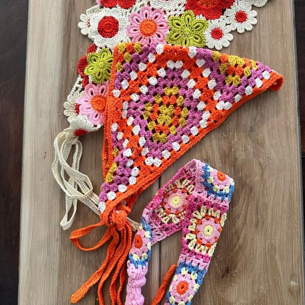 Boho/Festival Crocheted Head Scarf/Headband